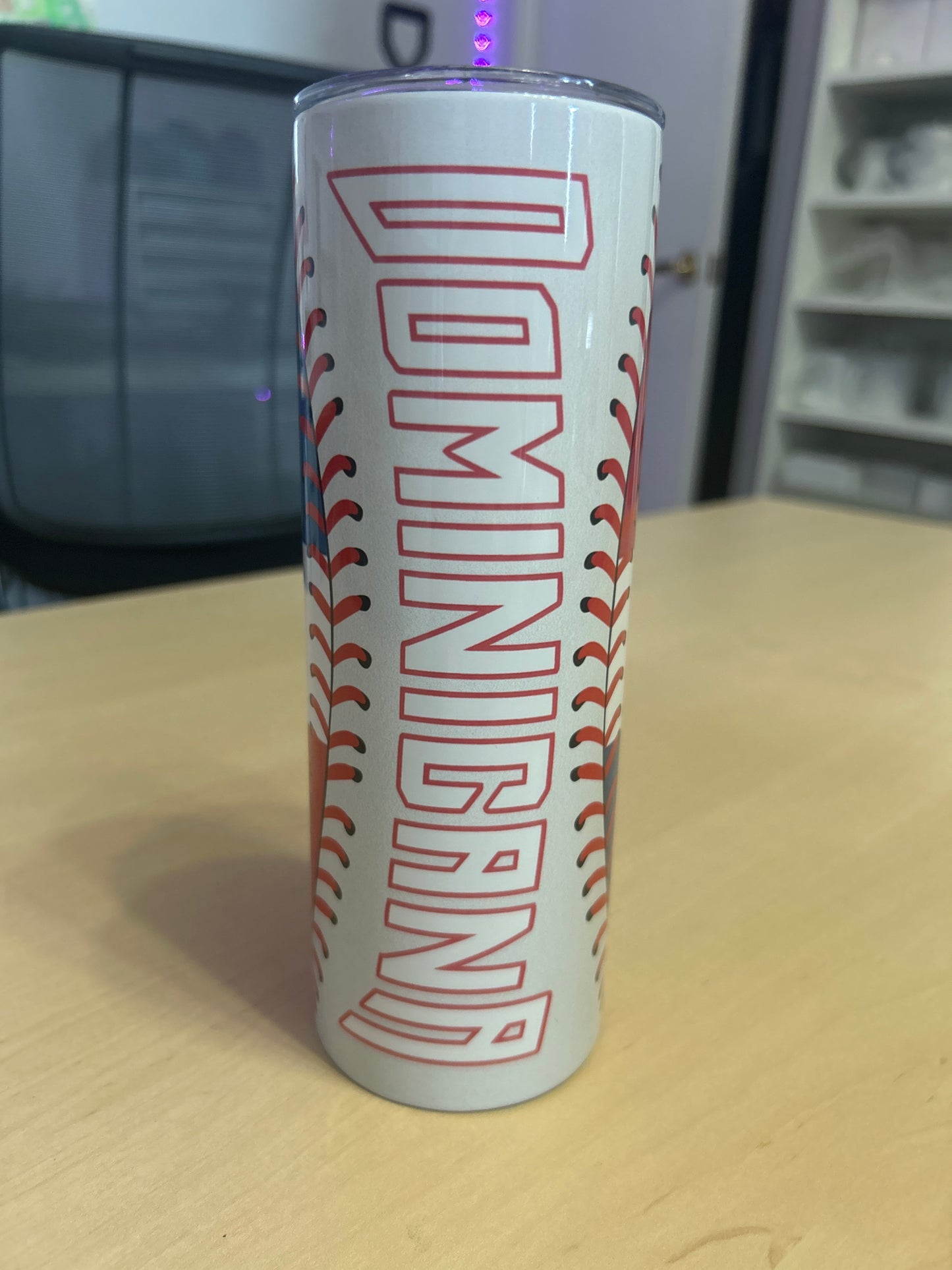 Dominican baseball tumbler