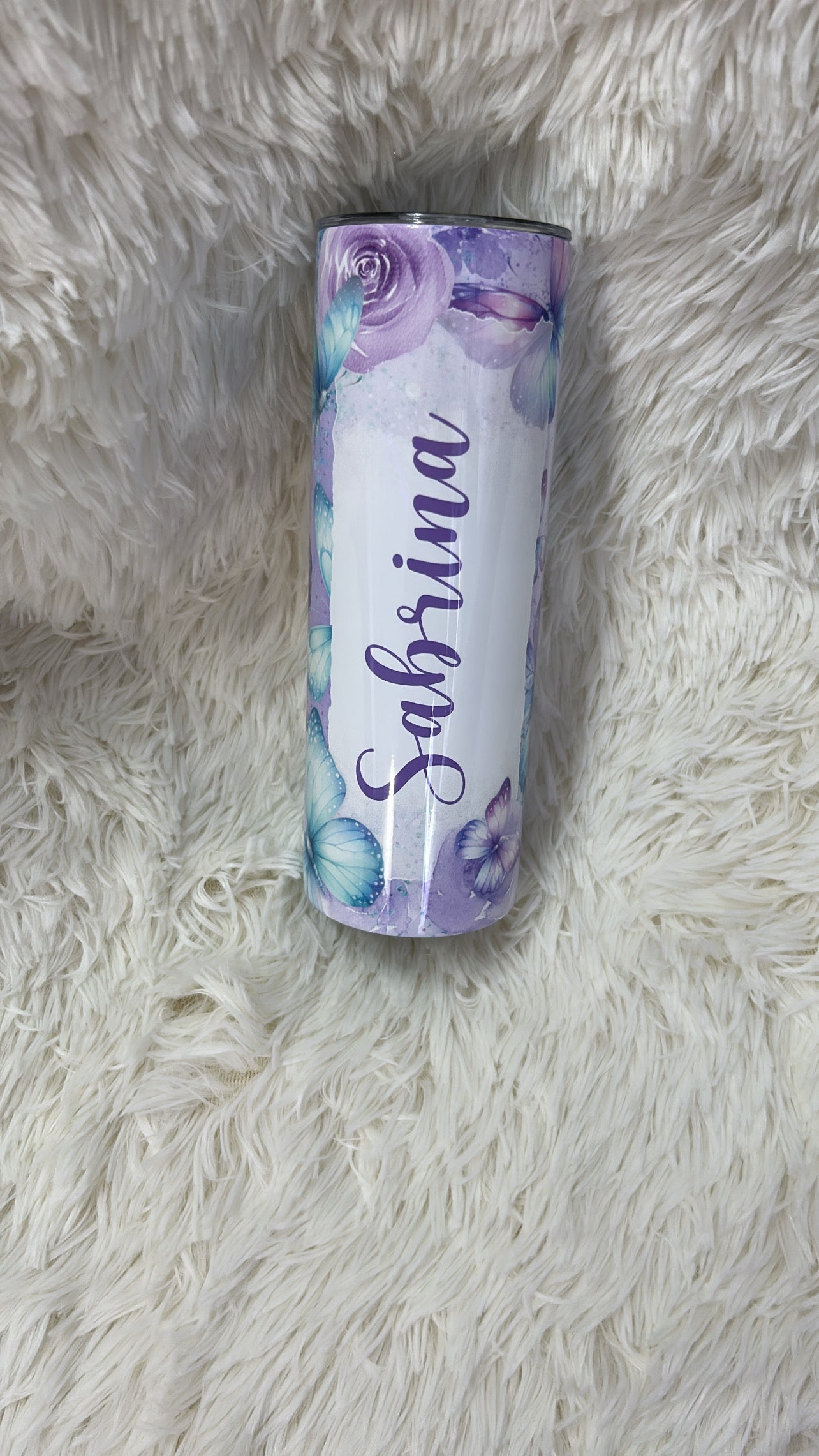 Butterfly name tumbler