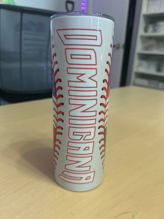 Dominican baseball tumbler